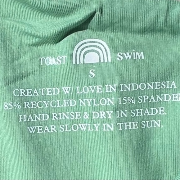 🌻NEW w.tags Free People x Toast Signature One Shoulder Crop Bikini Top Size S - Picture 4 of 8